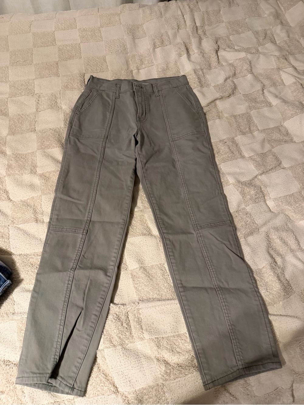 Old Navy Olive Green Straight-Leg Utility Pants
